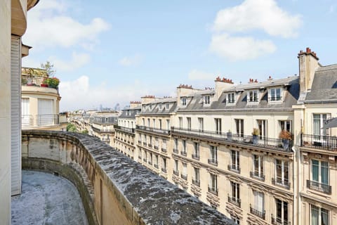 From the living room, you have access to the balcony.