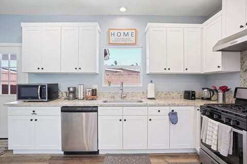 Well-equipped kitchen.