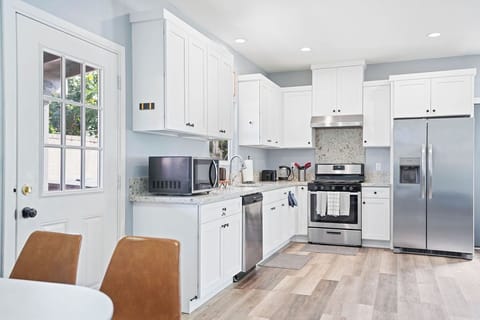 Well-equipped kitchen.