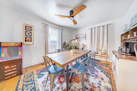 Enjoy the natural light while gathered around the dining room table