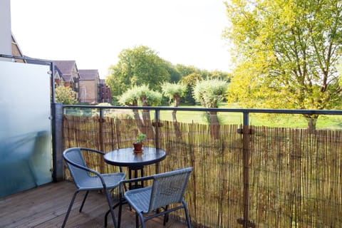 Welcome to everyone's favourite spot, the balcony. You'll be overlooking the River Wye, the large park and you''ll have wonderful views of west wycombe country side too. As your balcony is facing to the west, you'll also get the best views of the sunsets on clear evenings too!