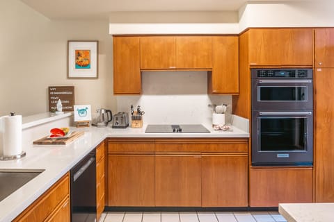 Kitchen has all you need to cook a nice meal