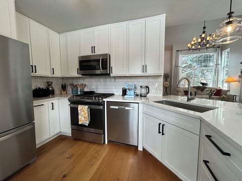 Modern open kitchen with every amenity available