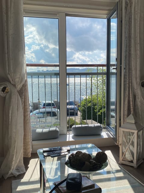 View from lounge with Juliette balcony