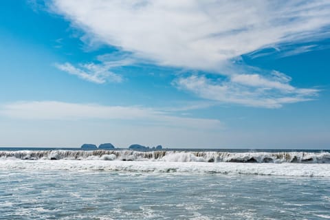 Take in the powerful sound of the Pacific waves from this stunning Playa Blanca setting. With wide-open ocean views and just a short walk to the beach, this peaceful escape offers the perfect mix of nature and serenity in Zihuatanejo.