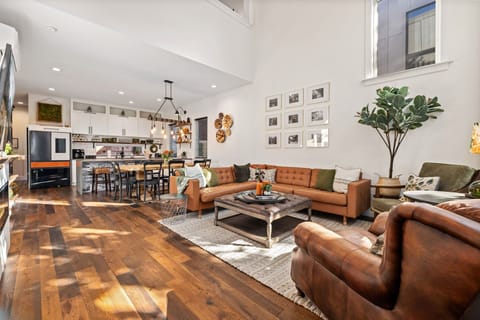 When you walk in our home you will find our open concept living room, kitchen, and dining space.