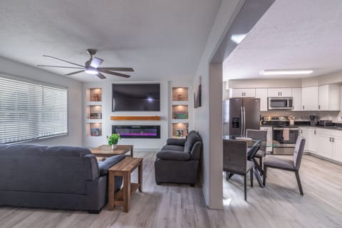 Living room and Kitchen view