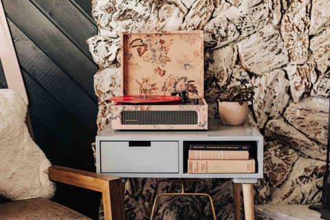 Vintage record player for the ultimate Boho Vibe.