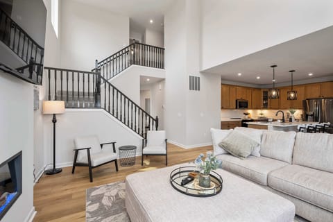 Curl up on the sofa and get lost in your favorite shows on the smart TV