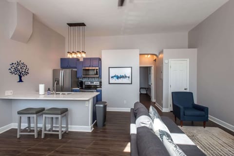 Apt 1 – Enjoy the open, breezy layout of the main living/dining/kitchen spaces