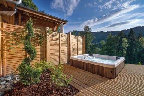 Hot tub and decking area