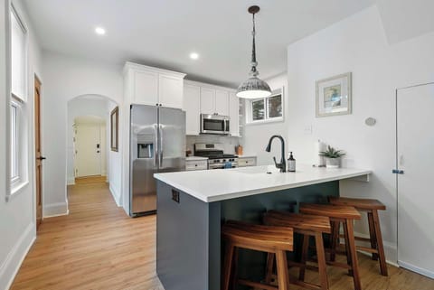 Sip morning coffee or grab a bite at the counter, with seating for 4