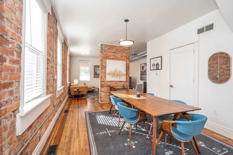 Gather for elegant meals together at the dining table, with seating for 6