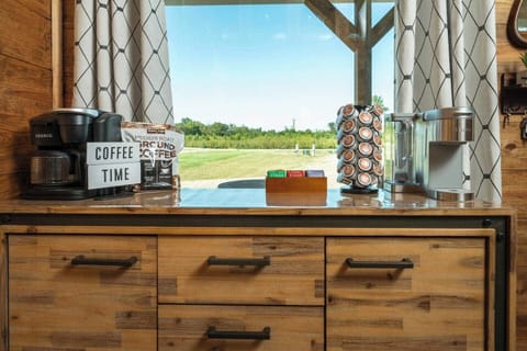 Coffe and Tea Bar! We provide coffee, sugar, creamer, and tea