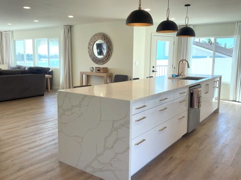 Plenty of dishes, glassware, wine glasses, silverware, cooking tools & bakeware