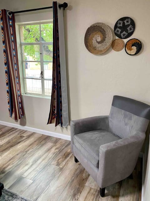 Corner chair and street view from Master bedroom
