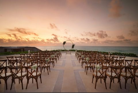 Outdoor banquet area