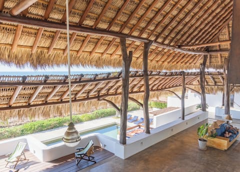View of the ocean and pool from the upstairs bedrooms.