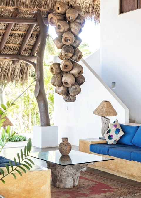 Closeup of the living area.