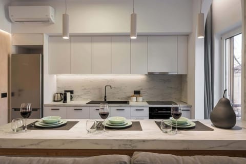 Contemporary Kitchen with Dining/Serving Counter