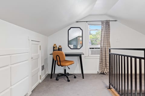 Upper floor desk setup