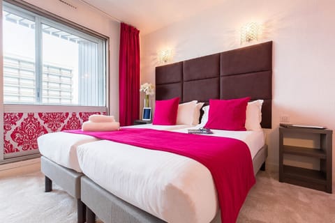 Get a good night's rest in the cozy bedroom.