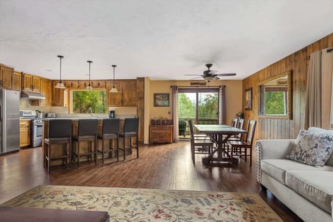 Second floor family room with ample seating
