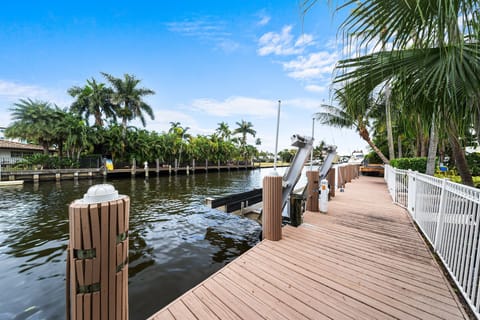 Private dock access for boating, fishing, or relaxing by the water. A true Florida waterfront experience. #WaterfrontRental #BoatDock #LuxuryVacation