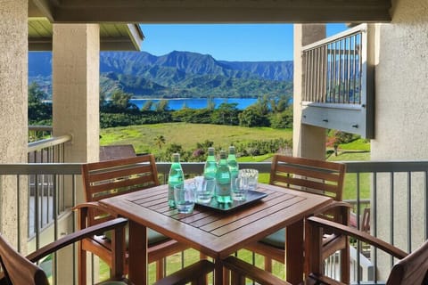 Take in breathtaking mountain and ocean views from your private balcony.