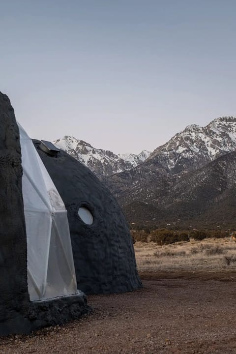 Winter mountain views dome exterior
