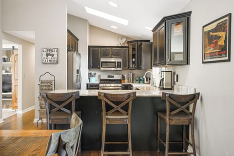 Sleek and modern kitchen.