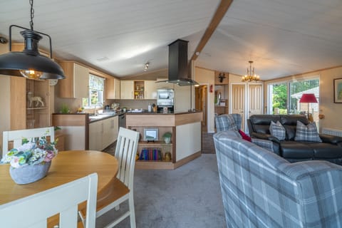 Open plan living, dining and kitchen