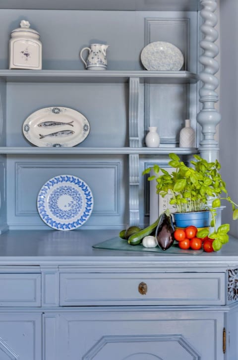 Blue, Shelving, Furniture, Shelf, Hutch, Paint, Cabinetry, Cupboard, Drawer, Natural Material
