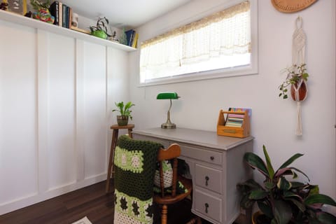 Vintage desk work space in Reading Room.