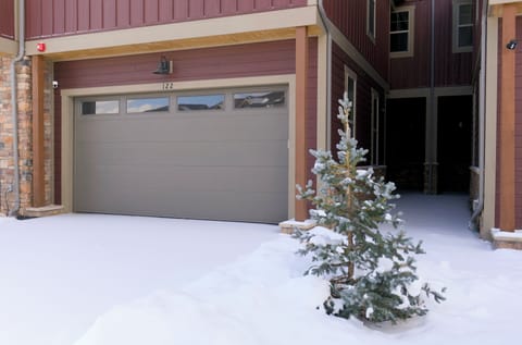 Heated garage with side entrance for easy backup access to the home.
