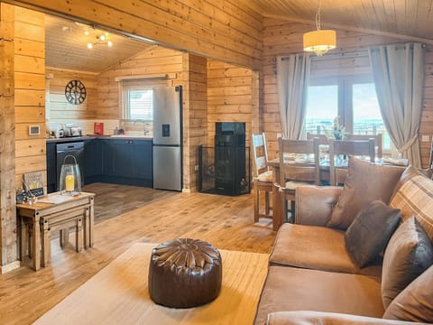 Living area | Coo Lodge - Stag and Coo Holidays, Falkirk