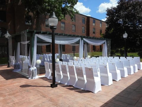 Outdoor banquet area