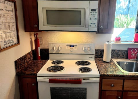 Microwave, oven, stovetop, dishwasher