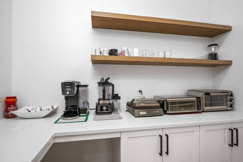 The kitchen has multiple appliances perfect for all sorts of food!