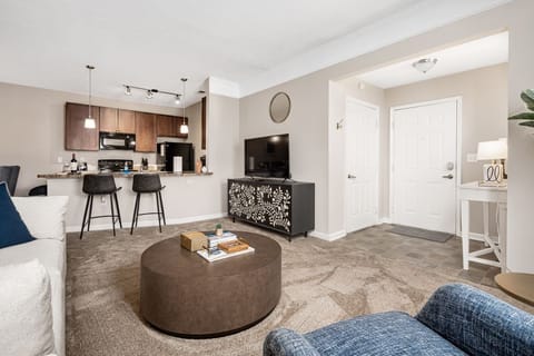 Lots of cozy places to sit and lots of natural light 