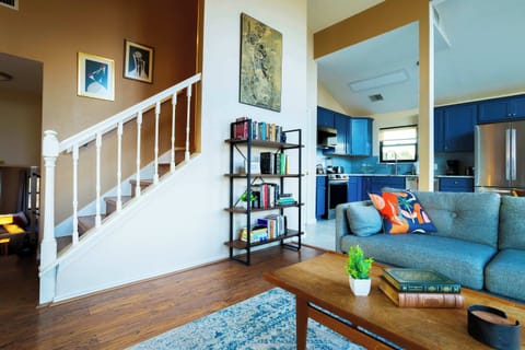 Bright living area with ample seating and amazing views