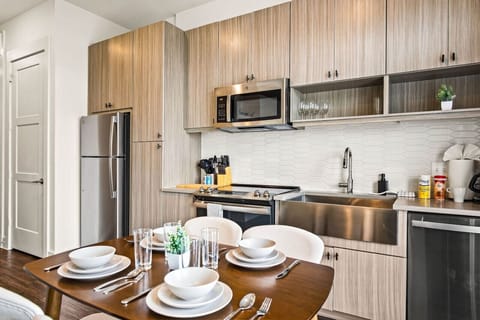 You are surrounded by tasteful decor and warm tones, making the dining room a perfect setting for any occasion.