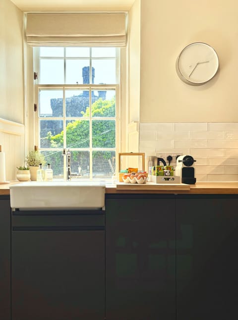 The Kitchen | Belfast Sink, Nespresso Machine and Views of Old Town Jail