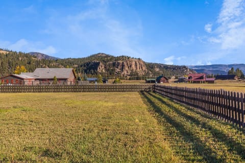 Back yard - Enjoy views of the mountains from our large, fenced backyard.