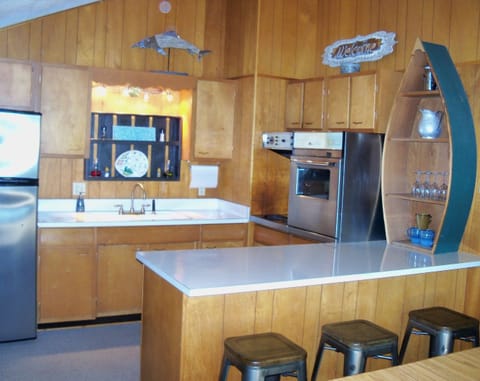 Bring your cooking skills. The kitchen is well-stocked and waiting for you!