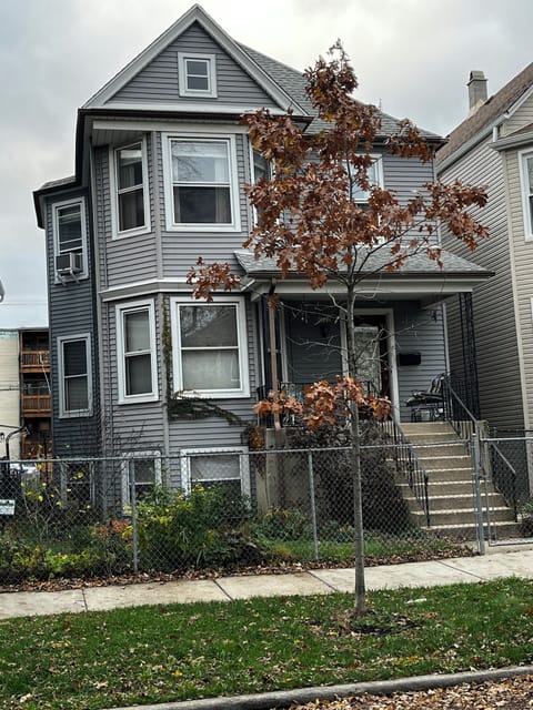 Our house; we live on the second floor; rental unit on first-floor.