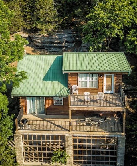 This side of cabin faces Beaver lake , giving you a gorgeous lake view on the upper and lower decks. 