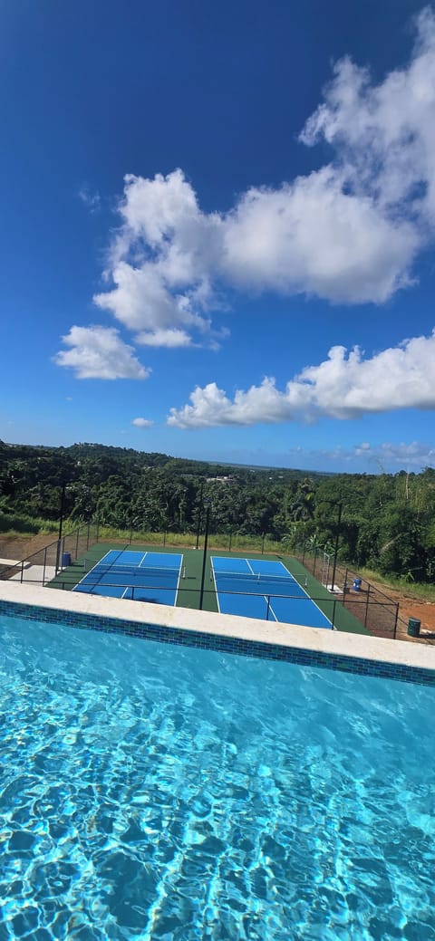 Outdoor pool, a heated pool