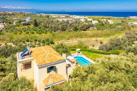 Aerial view of villa