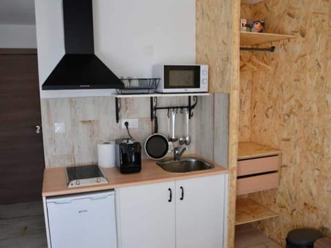 Fridge, microwave, coffee/tea maker